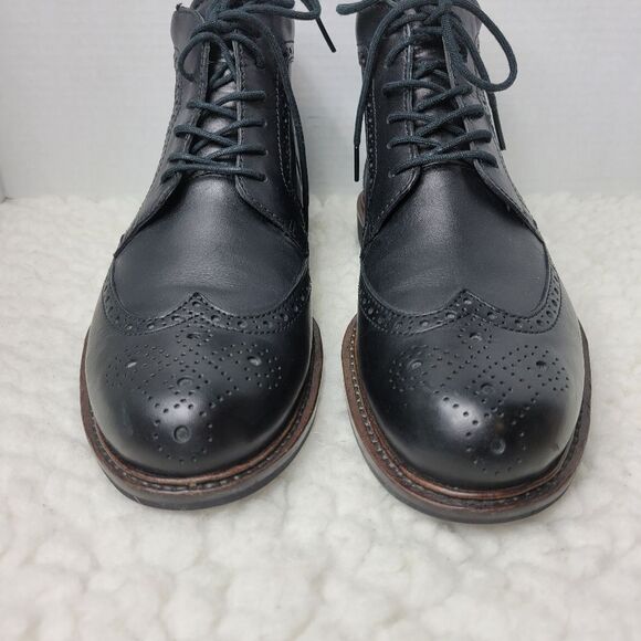 ECCO Findlay Low Cut Lace Up Men\'s Boots Sizs 6 US Black Leather Wingtips Shoes main image 8